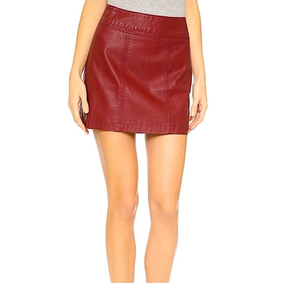 Free People Modern Femme Faux Leather Mini-Skirt - Picture 10 of 16